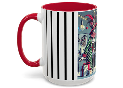 Whimsical Christmas Tea Party Colorful Mugs (11oz, 15oz)