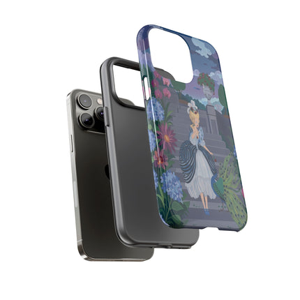 🦚🌸 The Peacock Garden Terrace Phone Case – Art Deco Floral Elegance