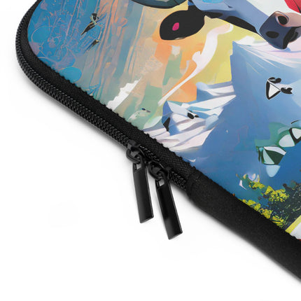 Cyber Glitch Cow Laptop Sleeve