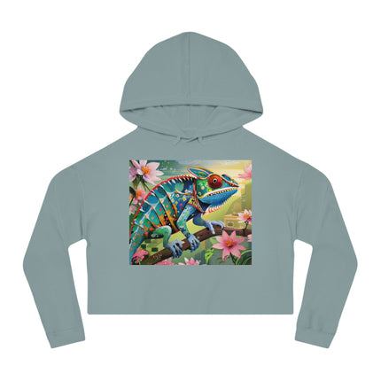 Camouflage Chameleon Cropped Hooded Sweatshirt
