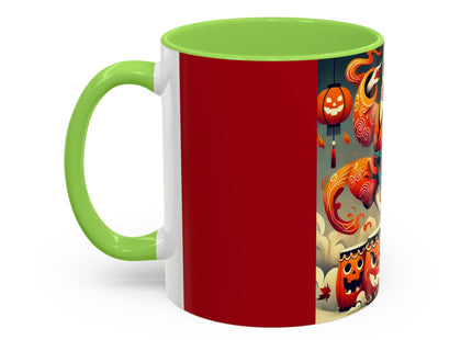 Jack-O’-Lantern Drums & The Kabuki Rabbit Colorful Mugs (11oz, 15oz)