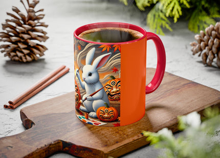 Halloween Rabbit’s Kabuki Jack-o’-Lanterns Colorful Mugs (11oz, 15oz)