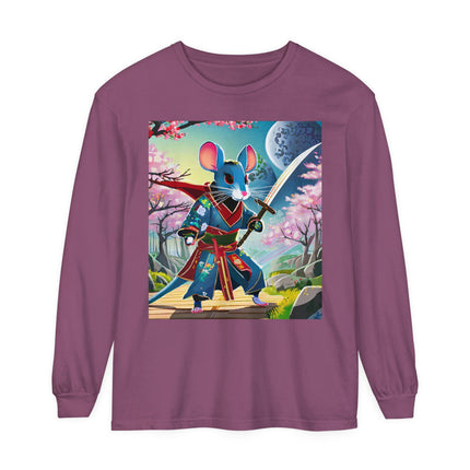 Cyber Samurai Rat Long Sleeve T-Shirt