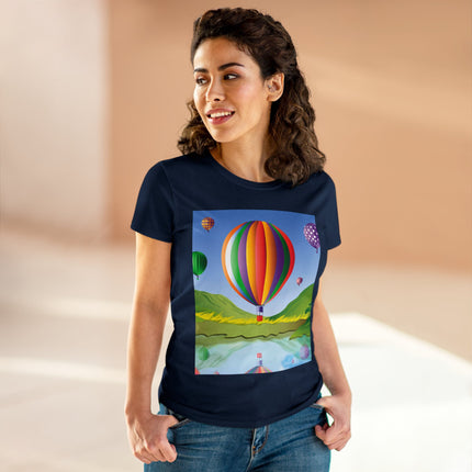 Colorful Heights Women's Midweight Cotton Tee