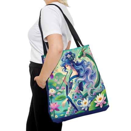Fairy of the Koi Pond Tote Bag – Mystical Harmony & Pond Enchantment