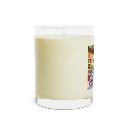 Naughty or Nice Kitten Christmas Scented Candle - Full Glass, 11oz