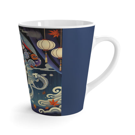 Skeleton Kabuki Performer Latte Mug
