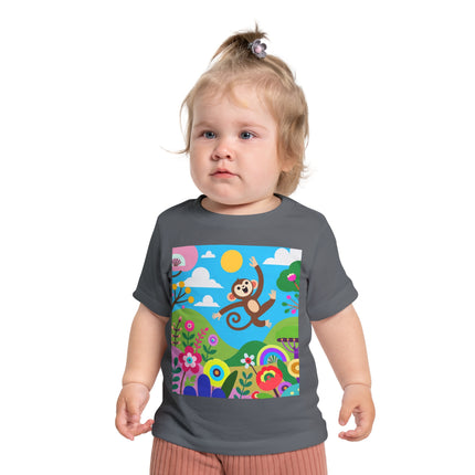 Playful Young Monkey Baby T-Shirt – A World of Joyful Adventure