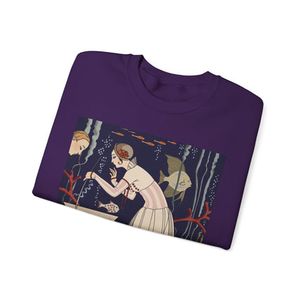 L'Etourdissant Petit Poisson (The Dazzling Little Fish) by George Barbier Heavy Blend™ Crewneck Sweatshirt