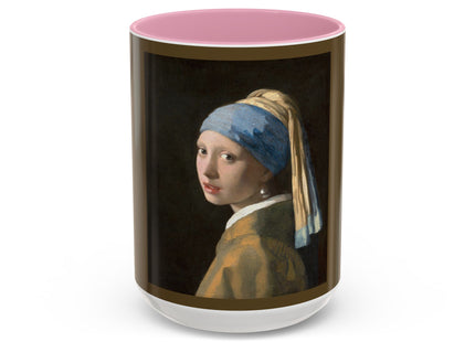 Girl with a Pearl Earring by Johannes Vermeer Colorful Mugs (11oz, 15oz)