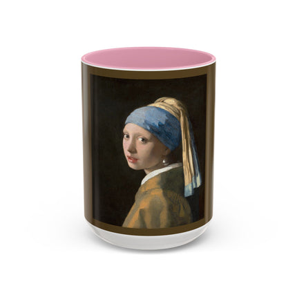 Girl with a Pearl Earring by Johannes Vermeer Colorful Mugs (11oz, 15oz)