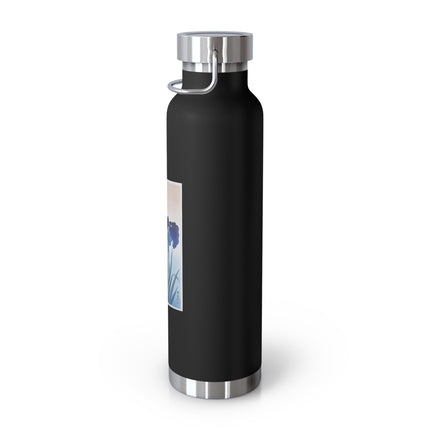 Irises by Ohara Koson Copper Vacuum Insulated Bottle, 22oz