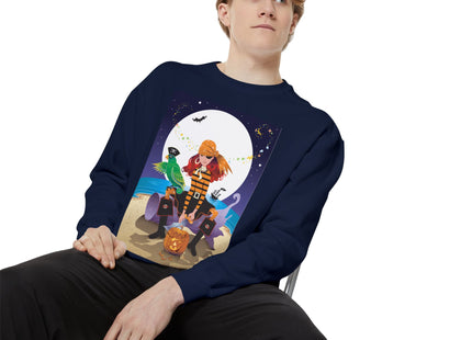 Moonlit Pirate Halloween Unisex Garment-Dyed Sweatshirt