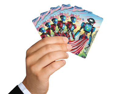 High Fashion Cyberpunk CIA Robots Playing Cards