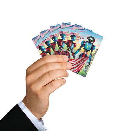 High Fashion Cyberpunk CIA Robots Playing Cards