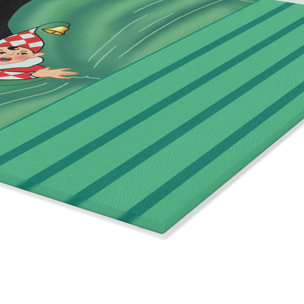 Easter Elf's Whimsy Glass Cutting Board