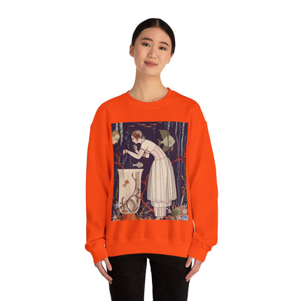 L'Etourdissant Petit Poisson (The Dazzling Little Fish) by George Barbier Heavy Blend™ Crewneck Sweatshirt
