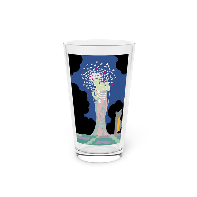 Butterfly Enchantress Pint Glass – Ethereal Art Deco Magic & Transformation