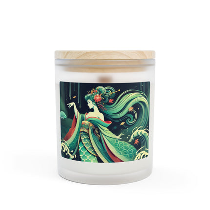 Mermaid Queen Rising from the Deep Frosted Candle