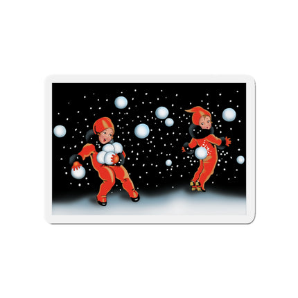 Festive Snowball Kiss-Cut Die-Cut Magnets (5 Sizes)