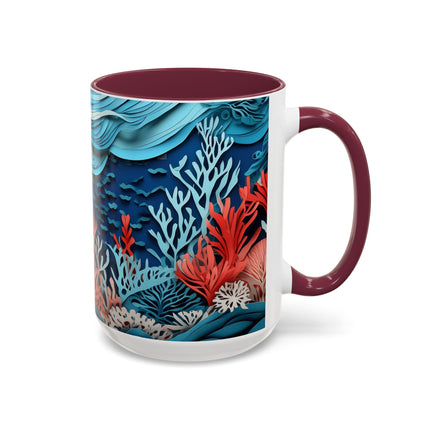 Enchanting Underwater Scene Colorful Mugs (11oz, 15oz)