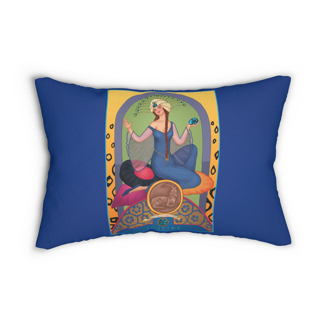 December & Tanzanite (from the Gem Series) by Sofia Chiostri Spun Polyester Lumbar Pillow