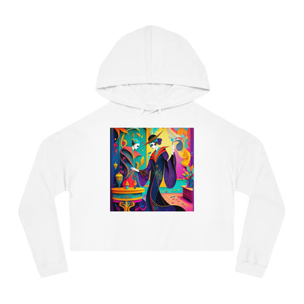 Phantoms of Elegance Women’s Cropped Hooded Sweatshirt