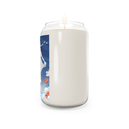 ❄️⛸️ The Winter Skater’s Flight Scented Soy Candle – Art Deco Floral Fantasy