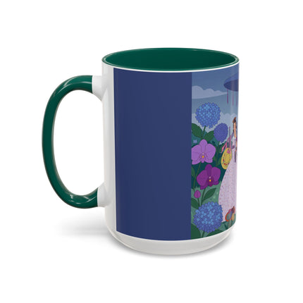 The Lady Of The Garden Tea Party Colorful Mugs – Art Deco Floral Elegance