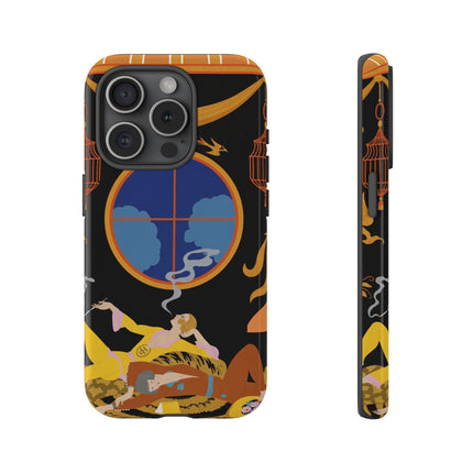 Art Deco Lounge Phone Case – Opulent Smoke & Timeless Glamour
