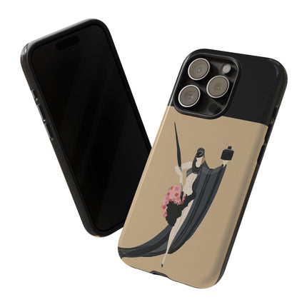 Dancer with Ink & Blossoms Phone Case – Elegant Grace & Artistic Poise