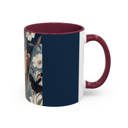 🌸✨ The Midnight Magnolia Masquerade Colorful Mug – Art Deco Nocturne