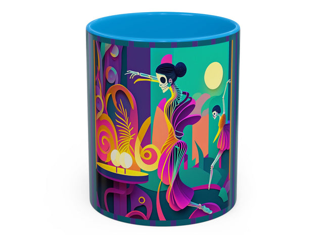 Dance of the Skeleton Ballerinas Colorful Mugs (11oz, 15oz)