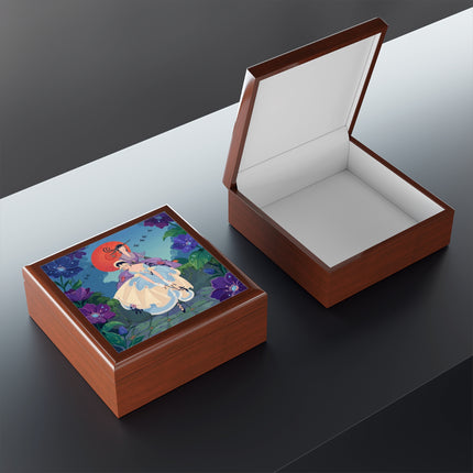 👒🌺 The Ladies Of The Enchanted Garden Stroll Jewelry Box – Art Deco Floral Elegance