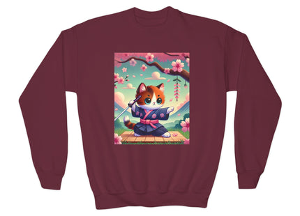 Samurai Kitten Youth Crewneck Sweatshirt