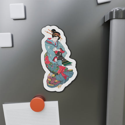 Beauties in a Spring Storm by Keisai Eisen Die-Cut Magnets (5 Sizes)