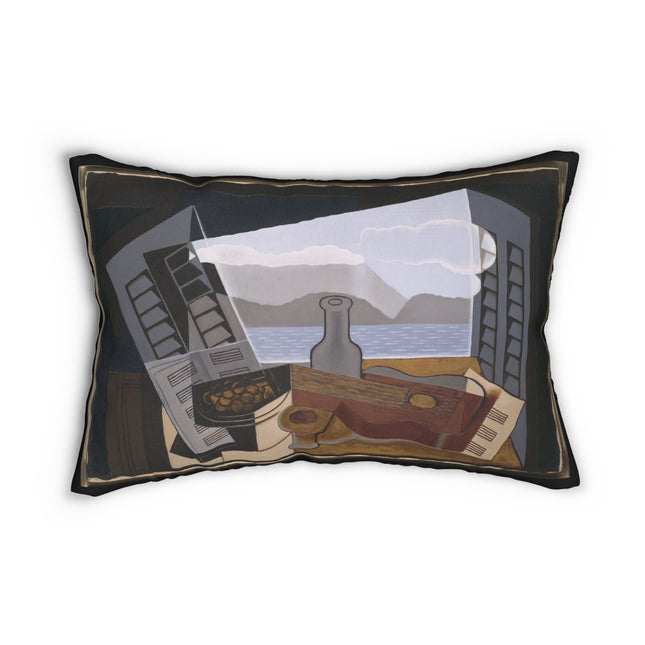 Open Window by Juan Gris Spun Polyester Lumbar Pillow