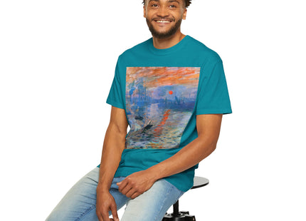 Sunrise by Claude Monet Unisex Garment-Dyed T-shirt