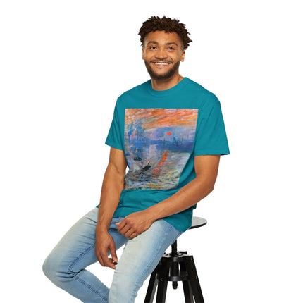 Sunrise by Claude Monet Unisex Garment-Dyed T-shirt