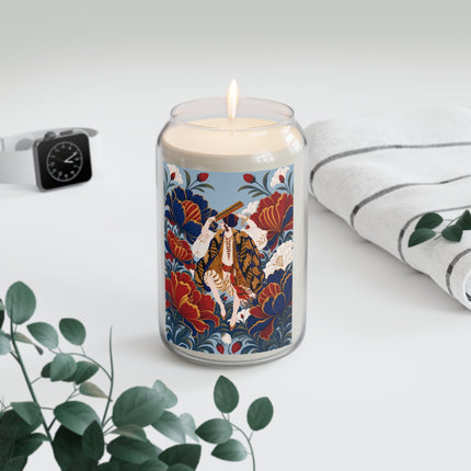 🎭🌺 The Golden Harlequin Garden Dancer Scented Soy Candle – Art Deco Floral Fantasy