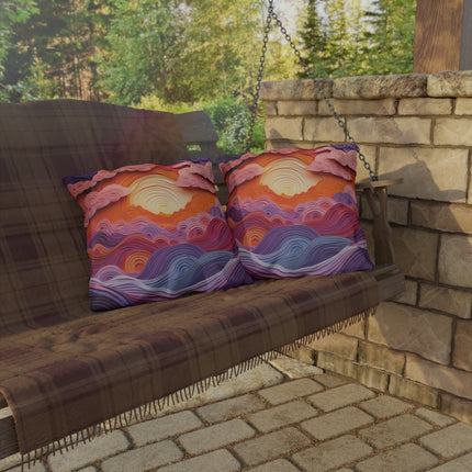 Dramatic Sunset Sky Outdoor Pillows
