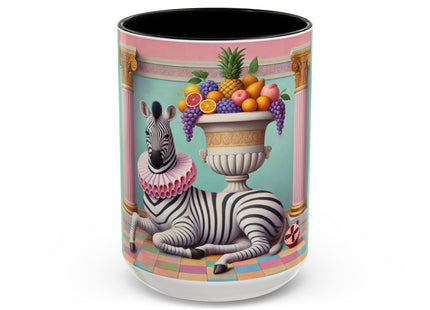 Still Life with Zebra, Fruit, and Pink Columns Colorful Mugs (11oz, 15oz)