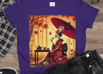 Theatrical Harvest Rabbit Women's Midweight Cotton Tee