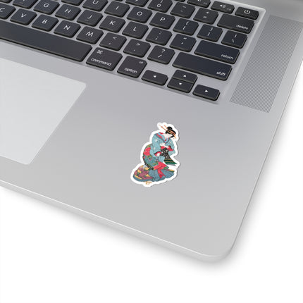 Beauties in a Spring Storm by Keisai Eisen Kiss-Cut Stickers (4 Sizes)