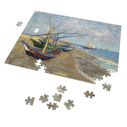 Fishing Boats on the Beach at Saintes-Maries by Vincent Van Gogh Puzzle (110, 252, 500-Piece)