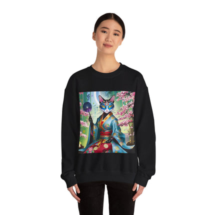 Cyberpunk Geisha Unisex Heavy Blend™ Crewneck Sweatshirt