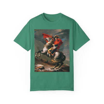 Napoleon Crossing the Alps by Jacques-Louis David Unisex Garment-Dyed T-shirt