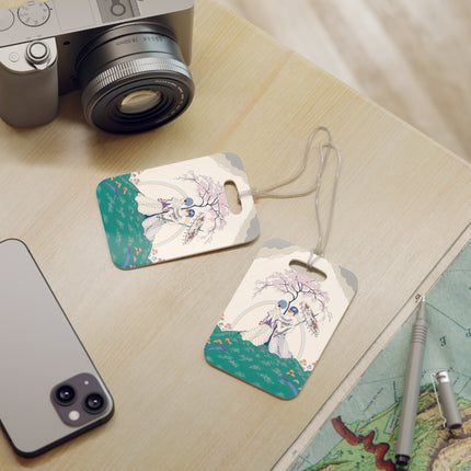 🌈☂️ Beneath The Rainbow Tree Luggage Tag – Art Deco Spring Fantasy