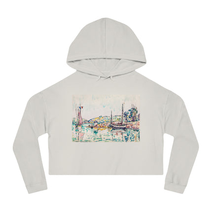 Concarneau by Paul Signac Women’s Cropped Hooded Sweatshirt
