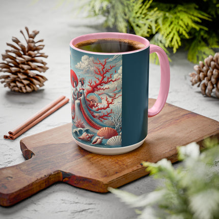 Ladies by the Quiet Sea Colorful Mugs (11oz, 15oz)